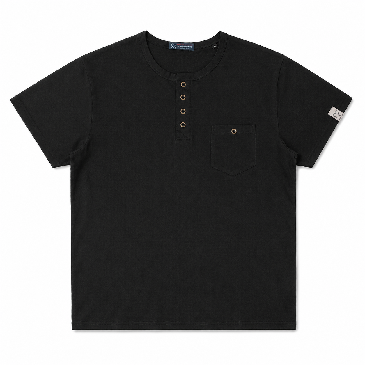 T-SHIRT BOTTONI NERA