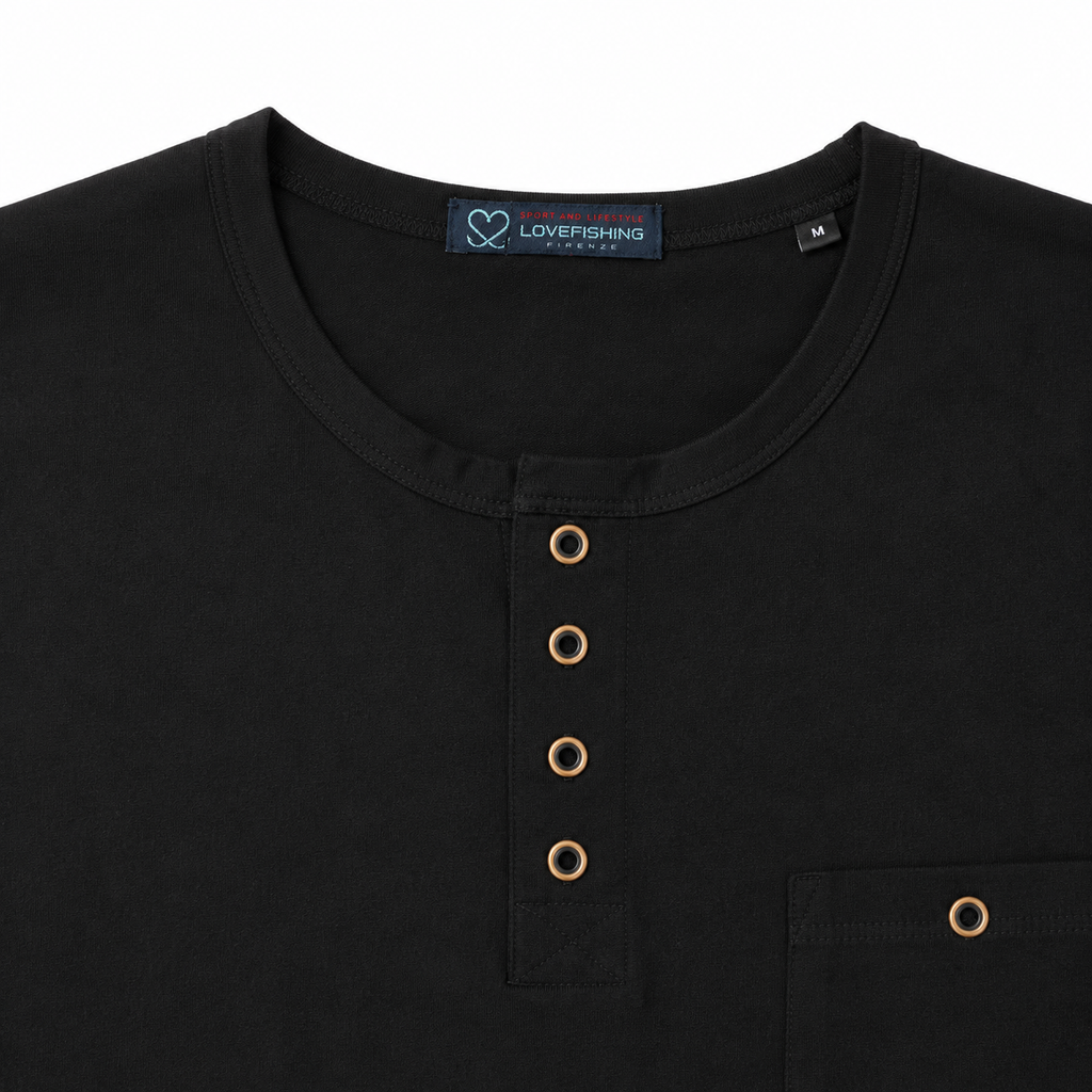 T-SHIRT BOTTONI NERA