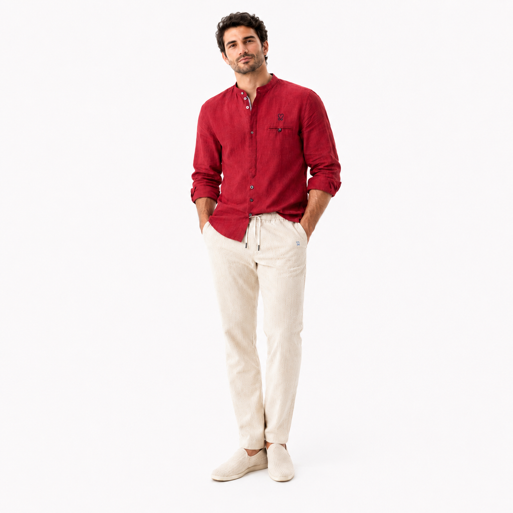CAMICIA STAND COLLAR TAORMINA