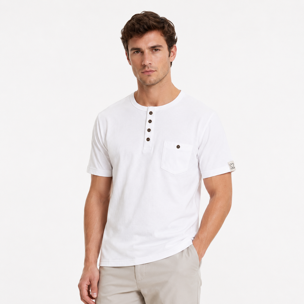 T-SHIRT BOTTONI BIANCA